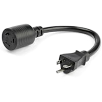 StarTech.com 3ft (1m) Heavy Duty Extension Cord, NEMA L5-20R to NEMA 5-20P Black Extension Cord, 13A 125V, 12AWG, Heavy Gauge Power Cable - 3ft (1m) Heavy duty extension cord w/ IEC 60320 L5-20R to 5-20P connectors; 125V at 20A; UL listed (UL62 & UL817); AC Power Cord w/ molded connectors; Fire Rati