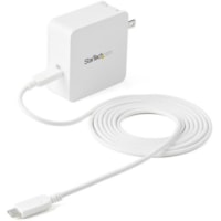 StarTech.com USB C Wall Charger - 60W PD 1m cable - Portable Travel USB Type C Fast Charge Universal Laptop Adapter - USB IF/ETL Certified - 60 Watt PD Universal USB-C laptop AC wall charger w/ 6ft cable - Compact USB Type C portable fast charge power delivery adapter - ETL/FCC/ICES Safety; USB-IF c