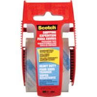 Scotch Super Strength Packaging Tape - 22.2 yd (20.3 m) Length x 1.89" (48 mm) Width - Clear - Dispenser Included - 1 Each