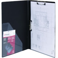 VLB 11"x17" Folding Clipboard - Polypropylene - Black - 1 Each