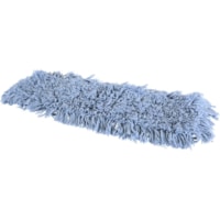 Globe Pro-Stat Dust Mop Head 24" X 5" Blue Tie-On - 5" (127 mm) Width x 24" (609.60 mm) Length - Yarn, Polyester - 1 Each