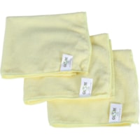 Globe 16"x16" Microfiber Cloth 240GSM Yellow - 16" (406.40 mm) Length x 16" (406.40 mm) Width - Durable, Launderable - Yellow - 10 / Pack