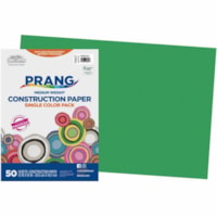 Papier de bricolage Prang - Projet scolaire, Project Art, Projet artisanal, Artisanat en papier - format 12 po (304,80 mm) x 18 po (457,20 mm) - 78 g/m² Grammage - Vert - Pâte mécanique - 50 / emballage