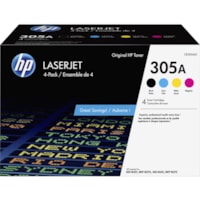 Cartouche toner 305A (CE305AQ1) D'origine Laser - Pack combo - Noir, Cyan, Magenta, Jaune - 4 / Carton HP - Laser - 4 / Carton