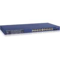 Commutateur Ethernet GS724TPP 24 Ports Gérable Netgear - 24 Ports - Gérable - 4 Couche supportée - Modulaire - 2 Emplacements SFP - Paire torsadée, Fibre Optique - Montable en rack, Bureau - À vie Garantie limitée