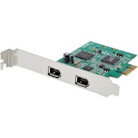 StarTech.com 2 Port PCI Express FireWire Card - TI TSB82AA2 Chipset - Plug-and-Play - PCIe 1394a FireWire Adapter (PEX1394A2V2) - PCI Express x1 - Plug-in Card - 2 Firewire Port(s) - 2 Firewire 400 Port(s) 