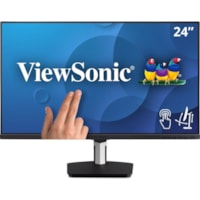 Moniteur à écran tactile LCD TD2455 24 po Classe - 16:9 - 6 ms ViewSonic - 23,8 po Visible - Dalle à technologie capacitive projetée - Écran tactile multipoint - 1920 x 1080 - Full HD - 16,7 millions de couleurs - 250 cd/m² - LED Rétroéclairage - Hauts-Parl