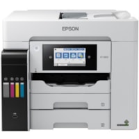 Epson ET-5850 Inkjet Multifunction Printer-Color-Copier/Fax/Scanner-4800x1200 dpi Print-Automatic Duplex Print-66000 Pages-550 sheets Input-1200 dpi Optical Scan-Color Fax-Wireless LAN-Epson Connect-Epson Email Print-Epson iPrint-Mopria - Copier/Fax/Printer/Scanner - 4800 x 1200 dpi Print - Automati