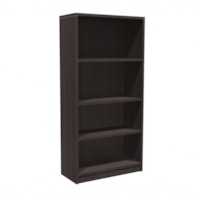 Heartwood Innovations Bookcase - x 32" (812.80 mm) x 14" (355.60 mm) x 1" (25.40 mm), 0.1" (3 mm) x 66" (1676.40 mm) Shelf, Edge - 4 Shelve(s) - Material: Particleboard, Laminate - Finish: Evening Zen - Thermofused Laminate (TFL) Table Top