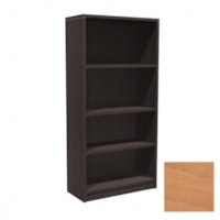 Heartwood Innovations Bookcase - x 32" (812.80 mm) x 14" (355.60 mm) x 1" (25.40 mm), 0.1" (3 mm) x 66" (1676.40 mm) Shelf, Edge - 4 Shelve(s) - Material: Particleboard, Laminate - Finish: Sugar Maple - Thermofused Laminate (TFL) Table Top