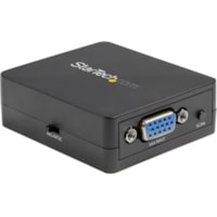 StarTech.com 1080p VGA to RCA and S-Video Converter - USB Powered - High Resolution VGA Input with Dynamic Scaling (VGA2VID2) - This VGA to Composite and S-Video AV adapter box is equipped with an NTSC/PAL toggle switch and a scan button for simple configuration - PC to television converter features