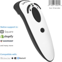 Socket Mobile DuraScan® D700, Linear Barcode Scanner, White - Wireless Connectivity - 20" (508 mm) Scan Distance - 1D - Imager - Bluetooth