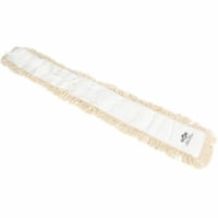 Globe Cotton Tie-On Dust Mop Head - 36"L X 5"W / White - 5" (127 mm) Width x 36" (914.40 mm) Length - Absorbent, 4-ply, Durable - Cotton Yarn, Polyester - White - 1 Each