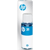 HP 31 70-ml Cyan Original Ink Bottle, 1VU26AN - Inkjet - Cyan - 8000 Pages - 70 mL Cyan - High Yield - 1Bottle