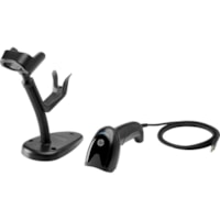 HP Engage Imaging Barcode Scanner II - Cable Connectivity - 1D, 2D - LED - Imager - Omni-directional - USB - Black - Stand Included - IP52 - USB