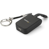 StarTech.com Compact USB C to Mini DisplayPort Adapter - 8K 60Hz DSC/4K USB-C to mDP 1.4 Video Converter w/Keychain Ring - TB3 Compatible - USB Type C adapter connects to virtually any 4K Mini DisplayPort monitor - Compact & lightweight adapter fits in the palm of your hand - Removable keychain conn