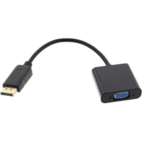 Axiom DisplayPort Male to VGA Female Adapter (Black) - DPMVGAF-AX - DisplayPort/VGA Video Cable for Video Device, Monitor, Projector, Desktop Computer, Notebook - First End: 1 x DisplayPort 1.1a Digital Audio/Video - Male - Second End: 1 x 15-pin HD-15 - Female - 2.7 Gbit/s - Supports up to 1920 x 1