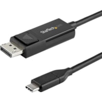 StarTech.com 3ft (1m) USB C to DisplayPort 1.2 Cable 4K 60Hz - Reversible DP to USB-C / USB-C to DP Video Adapter Monitor Cable HBR2/HDR - Reversible USB C to DisplayPort 1.2 cable (USB-C DP Alt Mode laptop to monitor) or DP 1.2 to USB-C display cable - Bidirectional video adapter cable 4K 60Hz/HBR2