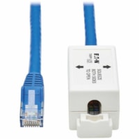 Tripp Lite by Eaton Cat6a Keystone Jack Cable Assembly, RJ45 M/F, 18 in., Blue - 1.5 ft (0.46 m) Category 6a Network Cable for Wallplate, Network Device, Surveillance Camera, Access Point - First End: 1 x RJ-45 Network - Male - Second End: 1 x RJ-45 Network - Female - 10 Gbit/s - Patch Cable - Shiel