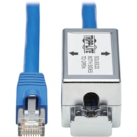 Tripp Lite by Eaton Cat6a Junction Box Cable Assembly, 18 in., Blue - 1.5 ft (0.46 m) Category 6a Network Cable for Network Device, Surveillance Camera, Wallplate, Access Point - First End: 1 x RJ-45 Network - Male - Second End: 1 x 110 Punchdown Block - 10 Gbit/s - Patch Cable - Shielding - Gold Pl