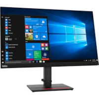 Moniteur LCD ThinkVision T27q-20 27 po Classe WQHD - 16:9 - Noir corbeau Lenovo - 27 po Visible - Technologie IPS - WLED Rétroéclairage - 2560 x 1440 - 16,7 Millions de Couleurs - 350 cd/m² - 4 ms - 60 Hz Fréquence de rafraîchissement - HDMI - DisplayPort - Concentrateur US