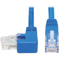 Tripp Lite by Eaton N204-015-BL-LA Left-Angle Cat6 Ethernet Cable - 15 ft., M/M, Blue - 15 ft (4.57 m) Category 6 Network Cable for Network Device, Patch Panel, Switch, Printer, Computer, Photocopier, Router, Modem, Server, VoIP Device, Rack Cabinet, ... - First End: 1 x RJ-45 Network - Male - Secon