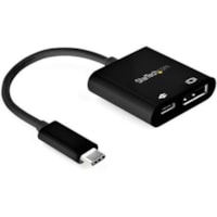 StarTech.com USB C to DisplayPort Adapter with 60W Power Delivery Pass-Through - 8K/4K USB Type-C to DP 1.4 Video Converter w/ Charging - USB-C to DisplayPort 1.4 video adapter converter 8K 60Hz/4K 120Hz/1080p; HDR/HBR3/DSC/HDCP 2.2/1.4 - 60W Power Delivery pass-through charging - Tested for 8K perf