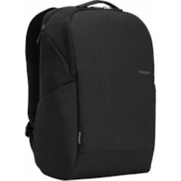 Targus Cypress Slim TBB584GL Carrying Case (Backpack) for 15.6" to 16" Notebook - Black - Woven Fabric, Plastic Body - Shoulder Strap, Handle, Luggage Strap, Trolley Strap - 17.90" (454.66 mm) Height x 5.90" (149.86 mm) Width - 4.49 gal (17000 mL) Volume Capacity