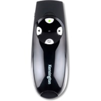 Kensington Presenter Expert Wireless with Green Laser - Black - Wireless - Radio Frequency - 2.40 GHz - Black - USB - 4 Button(s)