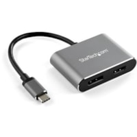 StarTech.com CDP2DPHD Adaptateur multiport USB-C vers DisplayPort ou HDMI - 4K 60 Hz - 2-en-1 - 1 emballage - 3840 x 2160 Supported - Gris