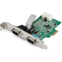 StarTech.com Adaptateur série PEX2S953 - 1 emballage - Format Low-Profile Carte enfichable - 16950 UART - PCI Express 1.1 x 1 - PC, Linux - 2 x Nombre de ports série externes