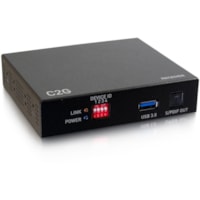 Transmetteur vidéo (récepteur) - Filaire C2G - 1 Périphérique de sortie - 1 x Réseasu (RJ-45) - 1 x USB - 1 x Sortie HDMI - 4K - Paire torsadée - Catégorie 6