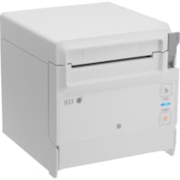 Seiko RP-F10 Desktop Direct Thermal Printer - Monochrome - Wall Mount - Label Print - USB - USB Host - US - With Cutter - White - 4.3" (109.22 mm) LCD Display Screen - 2.83" (72 mm) Print Width - 9.84 in/s (250 mm/s) Mono - 203 dpi - 3.15" (80 mm) Label Width - ESC/POS Emulation - Automatic Cutting 