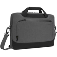 Targus Cypress EcoSmart TBS92502GL Carrying Case (Slipcase) for 14" (355.60 mm) to 15.6" (396.24 mm) Notebook - Gray - Woven Fabric, Plastic Body - Shoulder Strap, Trolley Strap, Handle - 13.78" (350 mm) Height x 16.54" (420 mm) Width x 1.77" (45 mm) Depth