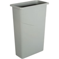 Globe Slim Container 23 Gallon Grey - 23 gal (87064.471032 mL) Capacity - Rectangular - 30" Height x 11" Width - Gray - 4