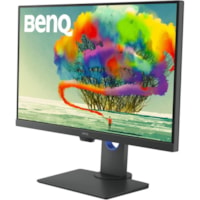 Moniteur LCD PD2705Q 27 po Classe WQHD - 16:9 - Gris foncé BenQ - 27 po Visible - Technologie IPS - WLED Rétroéclairage - 2560 x 1440 - 16,7 Millions de Couleurs - 300 cd/m² - 5 ms - 60 Hz Fréquence de rafraîchissement - Hauts-Parleurs - HDMI - DisplayPort - Concentr