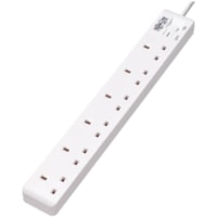 Bloc multiprises Protect It! PS6B18 Tripp Lite by Eaton - 5,9 pi (1,80 m) Cordon - 13 A Courant - 230 V AC Voltage - Fixation au mur, Support pour bureau - Blanc