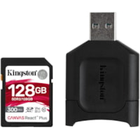 Kingston Canvas React Plus 128 GB Class 10/UHS-II (U3) SDXC - 300 MB/s Read - 260 MB/s Write