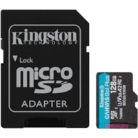 microSDXC Canvas Go! Plus SDCG3 128 Go Classe 10/UHS-I (U3) Kingston - 170 Mo/s Lecture - 90 Mo/sSpaceEcriture - À vie Garantie