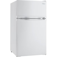 Danby Designer 3.1 cu. ft. Compact Refrigerator - 110.44 L - Manual Defrost - Reversible - 87.78 L Net Refrigerator Capacity - 24.64 L Net Freezer Capacity - 319 kWh per Year - White - Freestanding