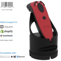 Socket Mobile DuraScan® D730, Laser Barcode Scanner, Red & Charging Dock - Wireless Connectivity - 15 ft (4572 mm) Scan Distance - 1D - Laser - Red