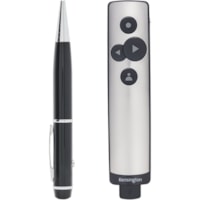 Kensington PowerPointer Presentation Remote - Radio Frequency - 49 ft (14935.20 mm) Operating Distance - BatterySilver - 1