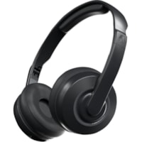 Skullcandy Cassette Wireless On-Ear Headphones - Stereo - AUX - Wired/Wireless - Bluetooth - 30 Ohm - 20 Hz to 20 kHz - Over-the-head - Binaural - Circumaural - Black