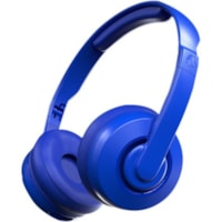 Skullcandy Cassette Wireless On-Ear Headphones - Stereo - AUX - Wired/Wireless - Bluetooth - 30 Ohm - 20 Hz to 20 kHz - Over-the-head - Binaural - Circumaural - Cobalt Blue