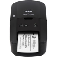 Imprimante thermique directe QL-600 Bureau - Monochrome - Impression d'étiquette - USBBrother - largeur d'impression 2,40 po (60,96 mm) - 2,80 po/s (71 mm/s) Mono - 300 x 600 dpi - largeur d'étiquette 2,44 po (62 mm) x longueur d'étiquette 39,37 po (1000 mm)