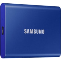 Samsung T7 MU-PC2T0H/AM 2 TB Portable Solid State Drive - External - PCI Express NVMe - Indigo Blue - Gaming Console, Desktop PC, Smartphone, Tablet Device Supported - USB 3.2 (Gen 2) Type C - 1050 MB/s Maximum Read Transfer Rate - 256-bit Encryption Standard - 3 Year Warranty