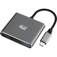 Station d'accueil AUH-4010 USB Type C pour TV/Moniteur/Notebook/Ordinatuer de bureau/Console de jeu/Smartphone/Tablette - 60 W Adesso - pour TV/Moniteur/Notebook/Ordinatuer de bureau/Console de jeu/Smartphone/Tablette - 60 W - USB Type C - 4K - 3840 x 2160 - 2 x Ports USB - 1 xUSB 3.0 - USB Type-A -