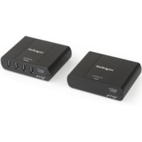 StarTech.com 4 Port USB 2.0 Extender Hub over Cat5e or Cat6 Ethernet Cable - 330ft/100m Metal USB 2.0 Extender Kit - ESD, Powered, 480mbps - USB 2.0 extender kit connects 4 remote USB devices up to 330ft over CAT5e/CAT6 ethernet cable 480Mbps - Industrial metal hub w/ 8kV/16kV Contact/Air ESD protec