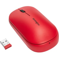 Kensington SureTrack Dual Wireless Mouse - Optical - Wireless - Bluetooth/Radio Frequency - 2.40 GHz - Red - USB 2.0 - 4000 dpi - Scroll Wheel - 3 Button(s) - Symmetrical - 1 