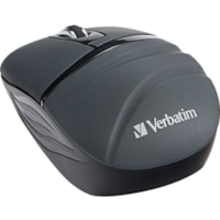 Verbatim Wireless Mini Travel Mouse, Commuter Series - Graphite - Optical - Radio Frequency - 2.40 GHz - Graphite - 1000 dpi - 3 Button(s)